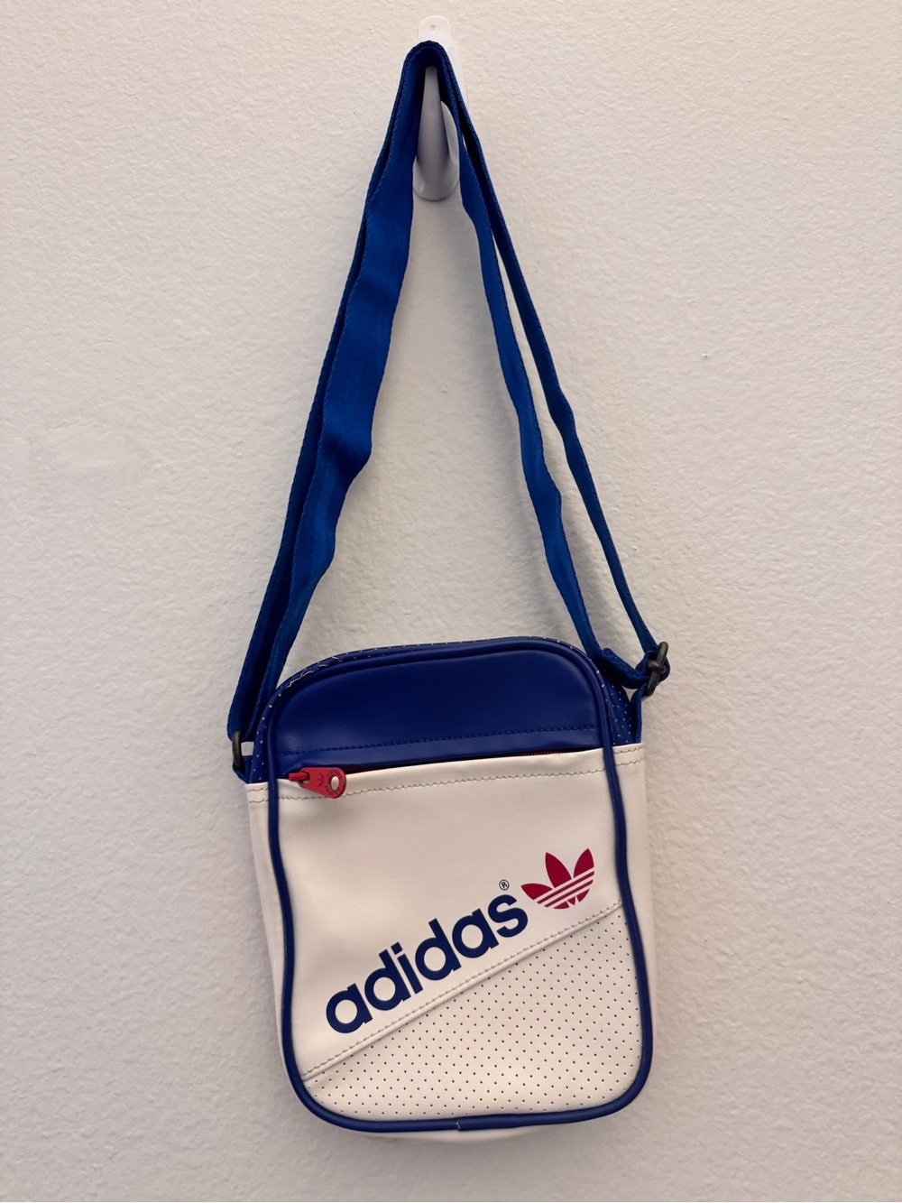 Vintage adidas Blue, White and Red Mini Crossbody Bag